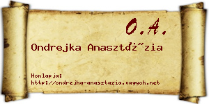 Ondrejka Anasztázia névjegykártya